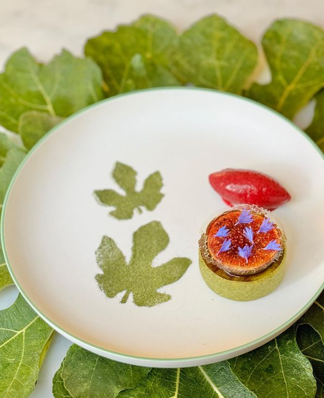 Tartelette à la figue et quenelle figue