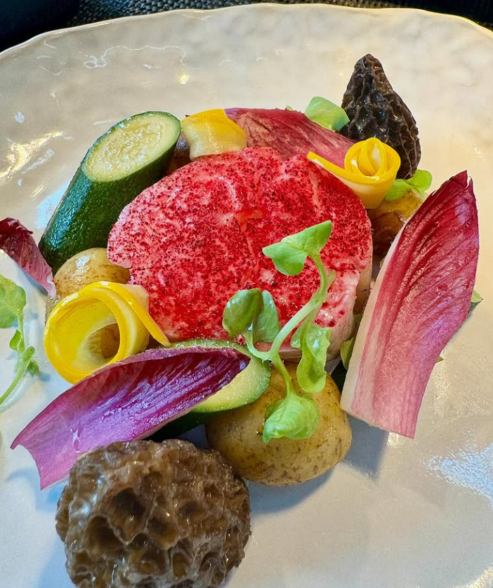 Menu dégustation en 7 plats avec 5 verres de vins en accord avec les plats